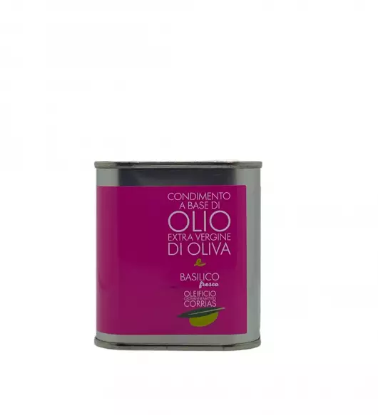Olio con spremitura di basilico Oleificio Corrias