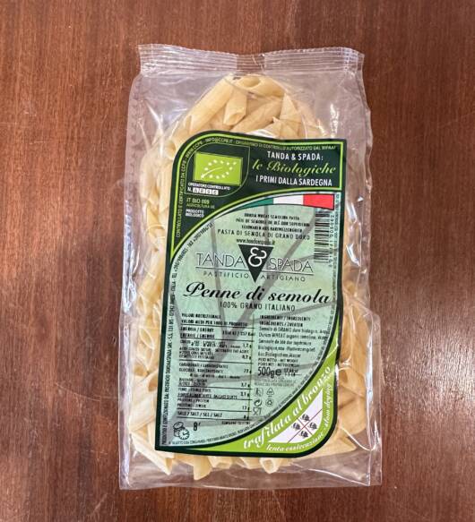 Penne di semola 500gr. Prodotto Biologico.