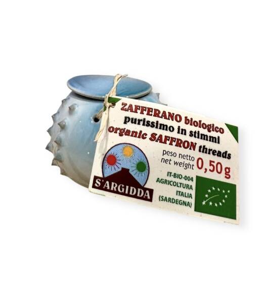 Zafferano Biologigo con riccio in ceramica 0,50gr