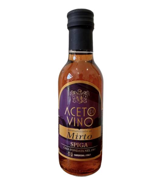 Aceto aromatizzato al mirto, acetificio Remigio Spiga.