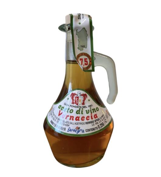 Aceto di vino Vernaccia, acetificio Remigio Spiga.