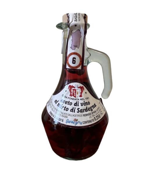 Aceto di vino aromatizzato al mirto, Acetificio Remigio Spiga.