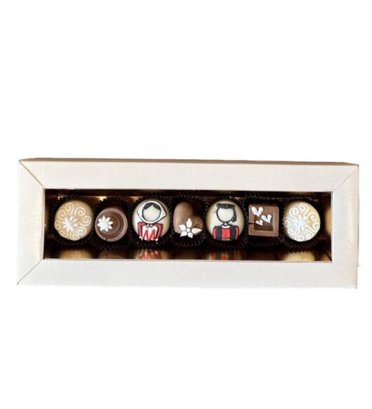 Pintaos cioccolatini assortiti costumi sardi 7 pz Pasticceria Cardenia