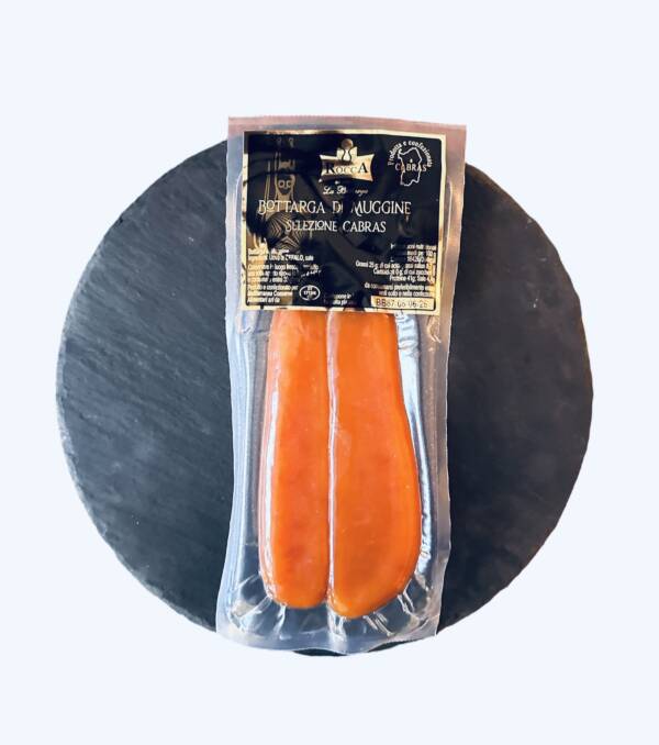 Bottarga di muggine con unghia selezione Cabras 160/170gr circa Rocca 1986