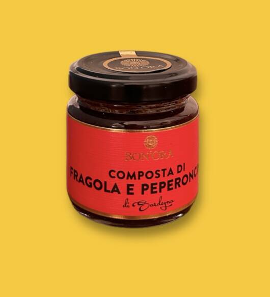 Composta di fragole e peperoncino, 95 grammi, Bon’Ora