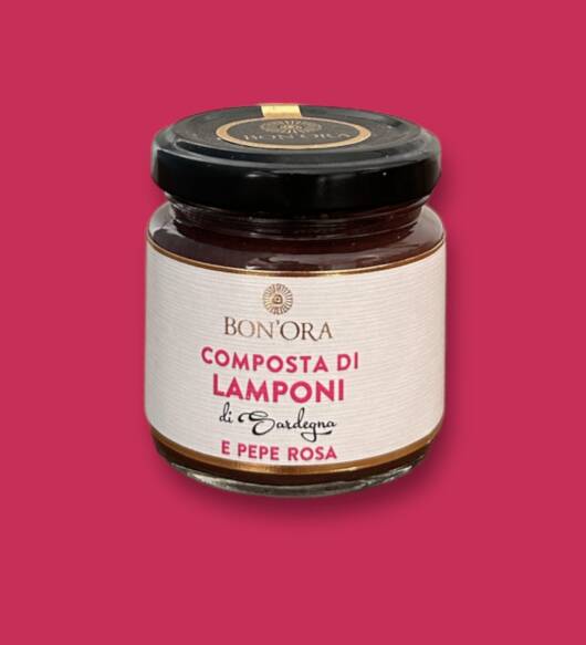 Composta di lamponi e pepe rosa 95 grammi, Bon’Ora.